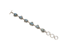 Bratara din Argint 925 - cu Labradorit - Reglabila - 200mm x 10mm - Incolor