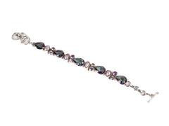 Bratara din Argint 925 - cu Topaz, Perla Violet - Reglabila - 200mm x 10mm - Violet #1