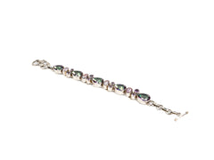 Bratara din Argint 925 - cu Topaz, Perla Violet - Reglabila - 200mm x 10mm - Violet #1