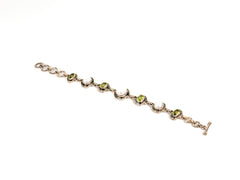 Bratara din Argint 925 - cu Peridot - Reglabila - 200mm x 10mm - Verde #2