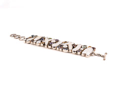 Bratara din Argint 925 - cu Perla Sidefata, Ametist Citrin - Reglabila - 190mm x 25mm - Multicolor