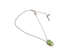 Lantisor din Argint 925 - cu Turcoaz Cupru - Reglabila - 500mm x 25mm - Verde