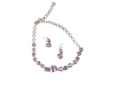 Set Bijuterii din Argint 925 - Cercei, Lant - Ametist - Violet
