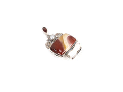 Pandantiv din Argint 925 cu Mokait Maro-Bej - 50mm x 30mm