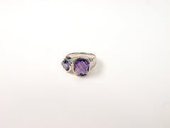 Inel din Argint 925 cu Ametist Violet #2 - Marime 9