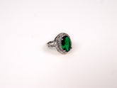Inel din Argint 925 cu Zirconia Verde #1 - Marime 7.5