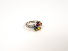 Inel din Argint 925 cu Zirconia Multicolor - Marime 7