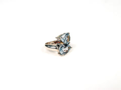 Inel din Argint 925 cu Aquamarine Albastru - Marime 9