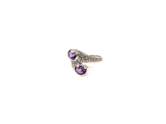 Inel din Argint 925 cu Ametist Violet #3 - Marime 8.5