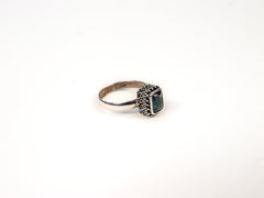 Inel din Argint 925 cu Topaz Albastru #2 - Marime 8.5