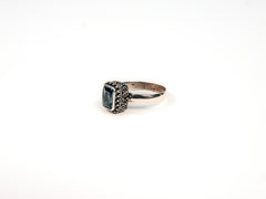 Inel din Argint 925 cu Topaz Albastru #2 - Marime 8.5