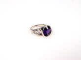 Inel din Argint 925 cu Ametist Violet #4 - Marime 8
