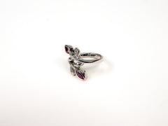 Inel din Argint 925 cu Zirconia Rosu - Marime 6.5