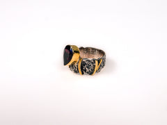 Inel din Argint 925 cu Argintiu si Auriu Grena - Marime 8