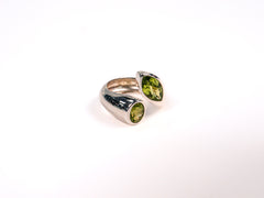 Inel din Argint 925 cu Peridot Verde - Marime 8 Reglabil