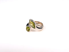 Inel din Argint 925 cu Peridot Verde - Marime 8 Reglabil