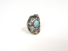 Inel din Argint 925 cu Larimar Albastru #2 - Marime 9