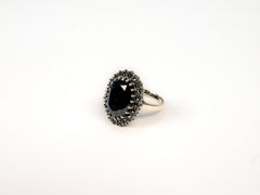 Inel din Argint 925 cu Onix Negru #3 - Marime 9