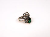 Inel din Argint 925 cu Marcasite Verde - Marime 9