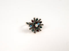 Inel din Argint 925 cu Email si Perla Multicolor - Marime 9