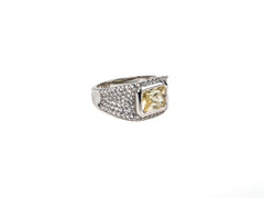 Inel din Argint 925 cu Citrin - Marime 7.5