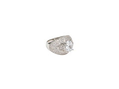 Inel din Argint 925 cu Zirconia Incolor #1 - Marime 6.5 si 8.5