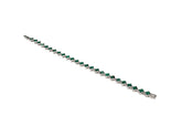 Bratara din Argint 925 - cu Malachit - Fixa - 180mm x 5mm - Verde