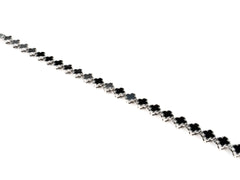 Bratara din Argint 925 - cu Onix - Fixa - 180mm x 5mm - Negru