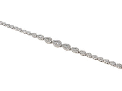 Bratara din Argint 925 - cu Zirconia - Fixa - 180mm x 5mm - Incolor #9