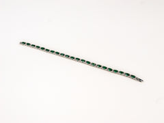 Bratara din Argint 925 - cu Smarald - Fixa - 190mm x 5mm - Verde