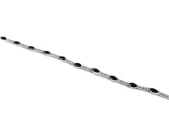 Bratara din Argint 925 - cu Onix - Reglabila - 200mm x 5mm - Negru