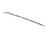 Bratara din Argint 925 - cu Zirconia - Reglabila - 190mm x 5mm - Multicolor