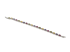 Bratara din Argint 925 - cu Zirconia - Reglabila - 190mm x 5mm - Multicolor