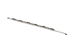 Bratara din Argint 925 - cu Zirconia - Reglabila - 190mm x 5mm - Negru