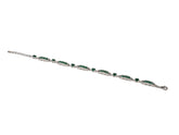 Bratara din Argint 925 - cu Smarald - Reglabila - 210mm x 5mm - Verde