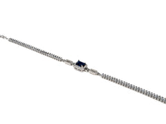 Bratara din Argint 925 - cu Zirconia - Reglabila - 200mm x 5mm - Alb #2