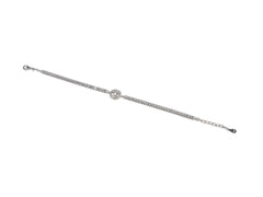 Bratara din Argint 925 - cu Zirconia - Reglabila - 200mm x 5mm - Incolor #4