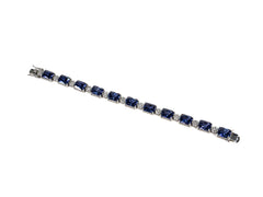 Bratara din Argint 925 - cu Tanzanit - Fixa - 190mm x 6mm - Albastru