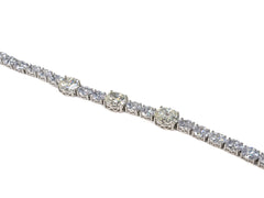 Bratara din Argint 925 - cu Moissanite - Fixa - 200mm x 10mm - Incolor