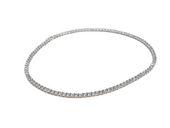 Lantisor din Argint 925 - cu Zirconia - Fixa - 450mm x 5mm - Incolor