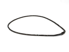 Lantisor din Argint 925 - cu Zirconia - Fixa - 500mm x 3mm - Negru