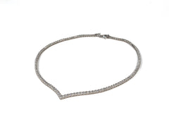 Lantisor din Argint 925 - cu Zirconia - Fixa - 400mm x 3mm - Incolor #1