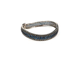 Bratara din Argint 925 - cu Marcasite - Fixa - 65 Q x 10mm - Albastru