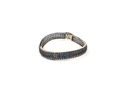 Bratara din Argint 925 - cu Marcasite - Fixa - 65 Q x 10mm - Albastru