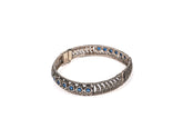 Bratara din Argint 925 - cu Marcasite - Fixa - 60 Q x 10mm - Albastru