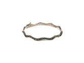 Bratara din Argint 925 - cu Marcasite - Fixa - 60 Q x 2mm - Verde