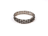 Bratara din Argint 925 - cu Marcasite - Fixa - 55 Q x 10mm - Gri