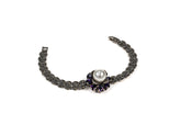 Bratara din Argint 925 - cu Perla, Marcasite - Fixa - 190mm x 10mm - Violet