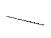 Bratara din Argint 925 - cu Marcasite - Fixa - 180mm x 5mm - Verde