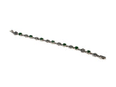 Bratara din Argint 925 - cu Marcasite - Fixa - 190mm x 7mm - Verde